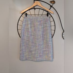 Vintage Hiroko Multi Pastel Woven Skirt Size Small